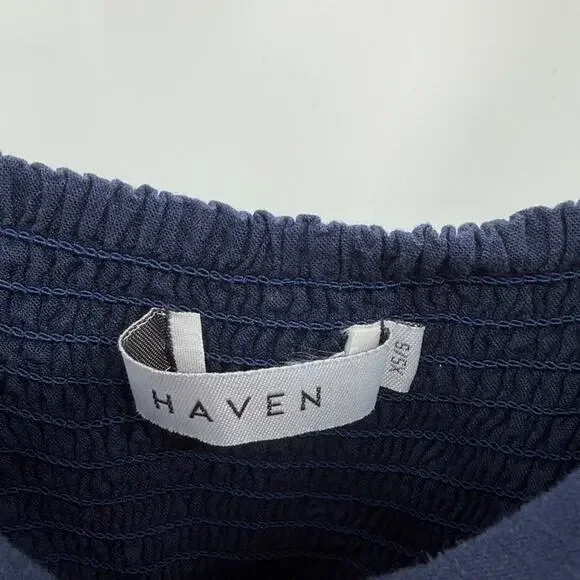 Haven Women's Sardinia Linen/Viscose Blend Maxi Dress - Riviera Blue - XS/S - Picture 6 of 9